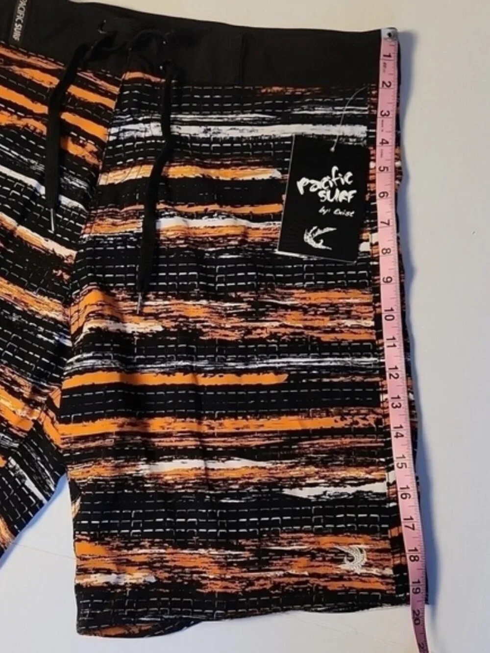 Pacific Surf Men's Size Large Multi-Color Surfer Print Vintage Surf Swim Trunks